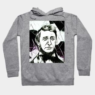 Henry David Thoreau Black and White Portrait | Henry David Thoreau Artwork 4 Hoodie